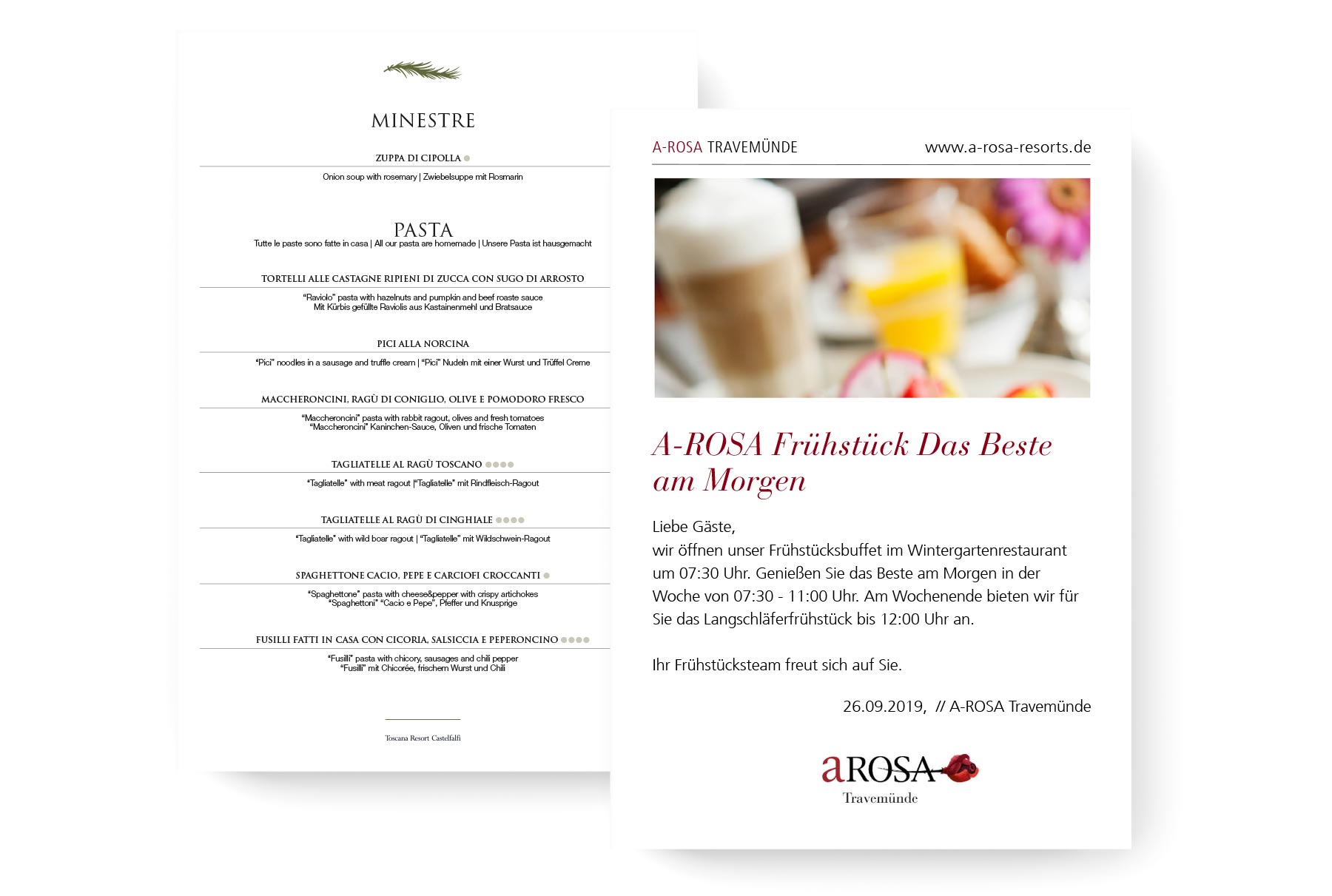 Hotel MSSNGR - Flyer/Menucard menucard and flyer printed through Hotel-MSSNGR Carbon